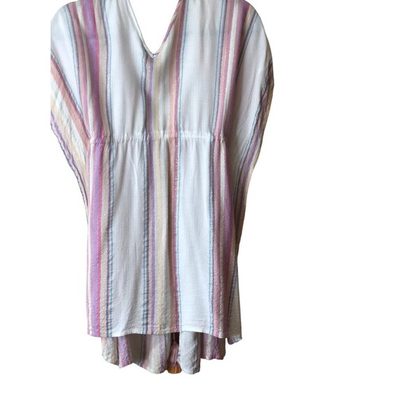 Altar'd State Swim Cover Up Size Small Drawstring Tassel Pastel Metallic Poolsid - Picture 2 of 7